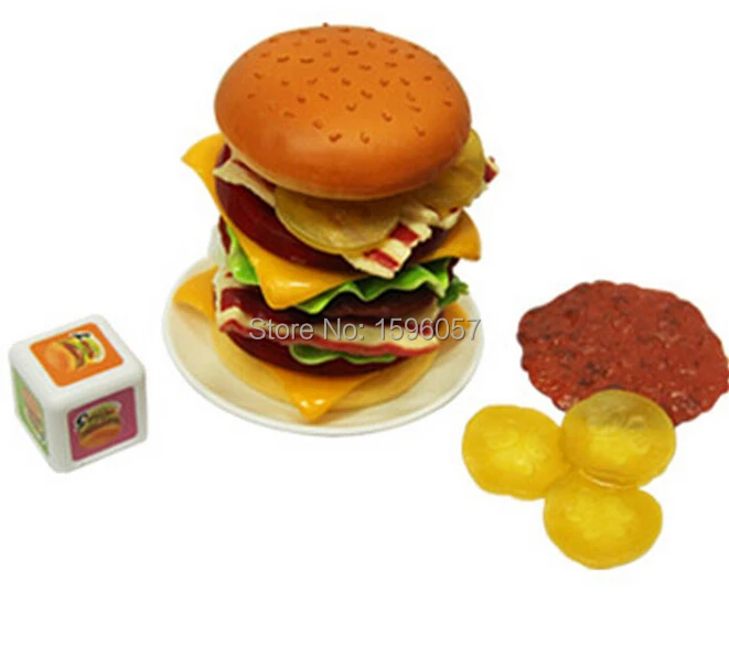 Plastic Simulation Stacking Burger Balance Game Kitchen DIY Hamburger