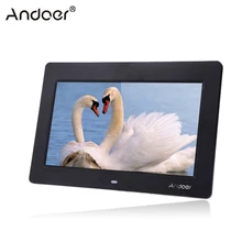 Andoer 10 ''HD настольная цифровая фоторамка TFT-LCD 1024*600 цифровая фоторамка настенные часы MP3 MP4 киноплеер с пультом дистанционного управления