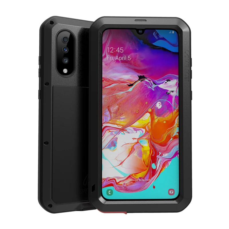 AMORE MEI Potente Cassa Del Metallo Per Samsung Galaxy A70 Cassa di Alluminio Impermeabile Antiurto Copertura per Samsung A70 Gorilla di vetro UN 70-in Astuccio per telefono da Cellulari e telecomunicazioni su