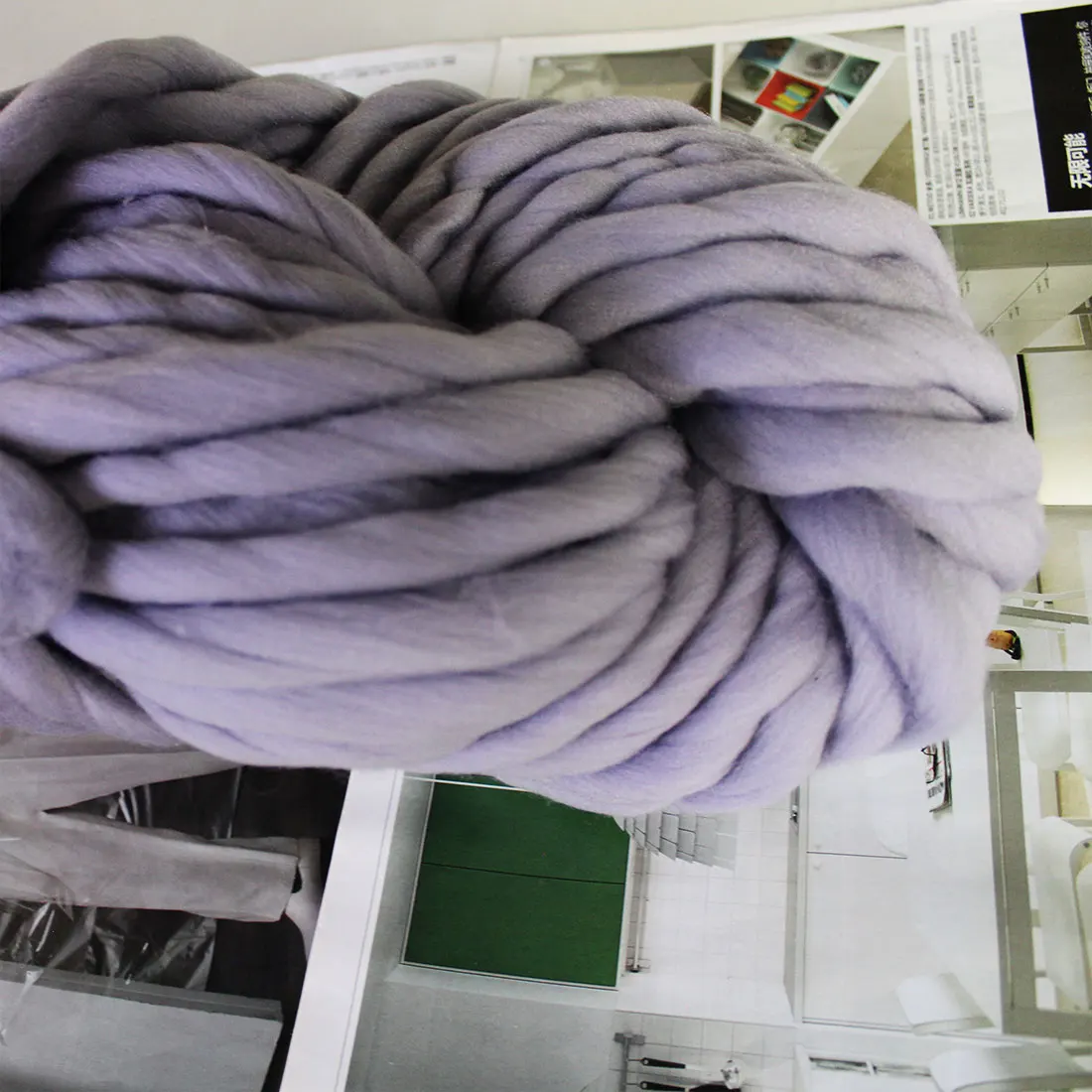 Крупная шерстяная пряжа для вязания крючком ковер Мягкая ручная вязка супер толстая пряжа объемная ручная вязка Шерсть-ровинг вязаное одеяло