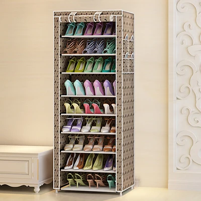 Многоцелевой Оксфорд ткань Пылезащитный Водонепроницаемый шкафчик для обуви держатели для обуви 10 слоев 9 сетки обуви Органайзер полка обувь мебель - Цвет: mouth