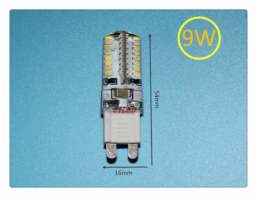 10 шт Мини G9 7 ваттов 9 ваттов светодиодный светильник 3014 SMD AC 220 V 240 V силиконовый корпус светодиодный Светодиодная лампа-кукуруза 64 светодиодный s 104 светодиодный s хрустальная люстра круглая лампа