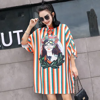 

New style cheongsam 2019 girls fashion loose slim retro women's improved version of the daily Chinese style dress