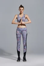 Female Fitness Clothes Lady Yoga Suit Women Workout Tank Top Yoga Bra and Elastic Waist Sport Pant