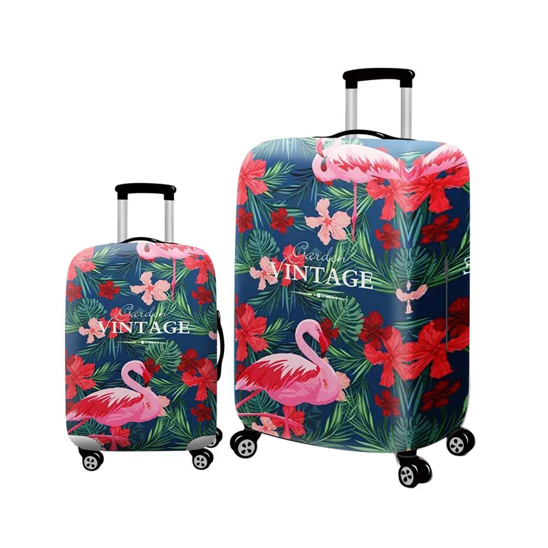 Фламинго эластичный чехол для чемодана мода путешествия Для Мужчин's Для женщин цветок Чемодан тележка защиты пыли дождь чехол для 24/28/30 inch