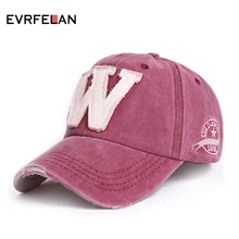 Evrfelan, повседневная женская бейсболка с буквенным принтом, Мужская бейсболка, облегающая Спортивная Кепка, винтажная вымытая Кепка, уличная Кепка унисекс