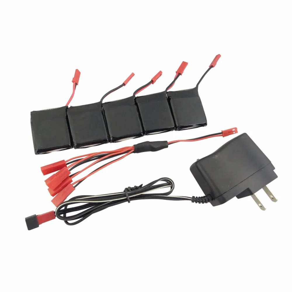 RC Квадрокоптер 5 шт 3 7 V 650mAh литиевая батарея U. S. Правила 1 зарядное устройство для