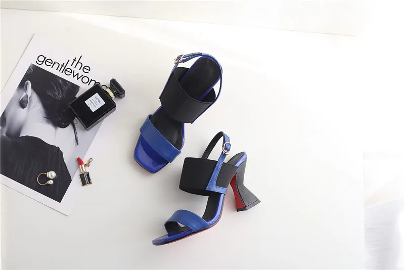 FEDONAS/женские туфли-лодочки; выразительные босоножки из натуральной кожи; необычный стиль; Высокий каблук; ремешок с пряжкой; Новинка; босоножки; Летняя женская обувь