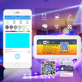 

WiFi RGB RGBW RGB+CCT LED Controller Wireless iOS iPhone Android Smartphone Control Led Bulb, Downlight, Ribbon, Work with Alexa