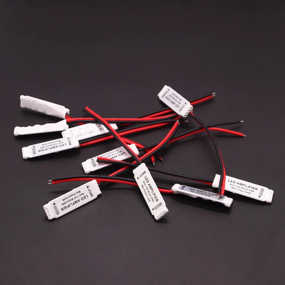 DC12V 3 * 4A Мини Портативный RGB Светодиодные полосы усилитель повторитель для