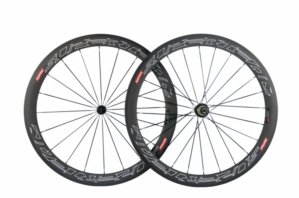 Clearance Front & Rear Carbon Wheelset SUPERTEAM 50mm Carbon Bicycle Wheels Road Bike Wheels R13 Hub Basalt Braking Surface 2
