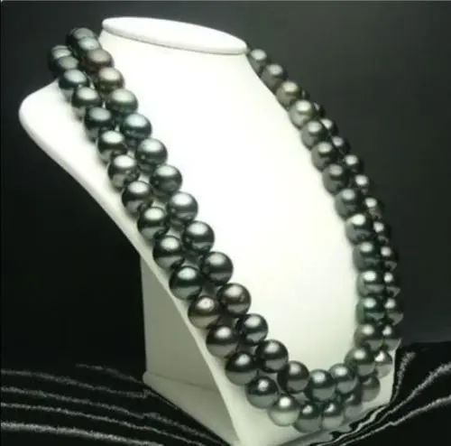 

fast AAA+ 10-11MM TAHITIAN BLACK PEARL NECKLACE 32" (A0322)