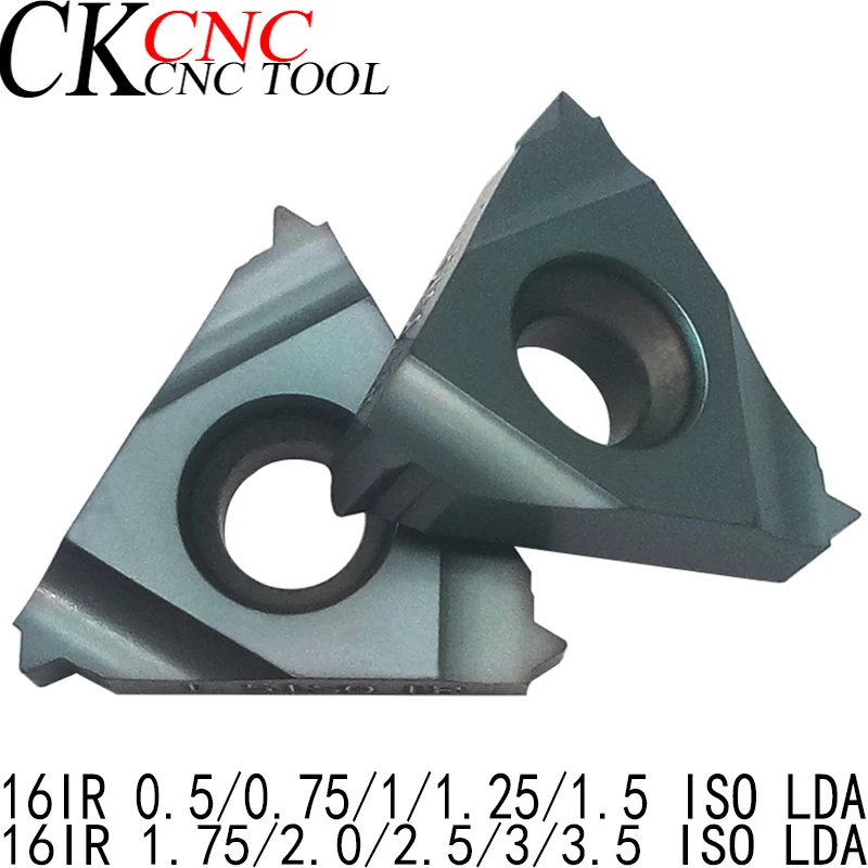 

10pcs 16IR 0.5/0.75/1/1.25/1.5/1.75/2/2.5/3/3.5 ISO LDA carbide inserts, CVD coating, cut steel and cast steel Special Offer