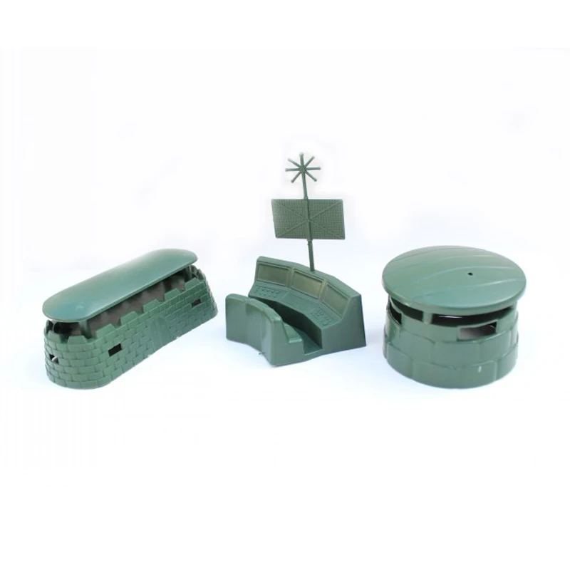 

Great military bunker scene equipment Radar military sand table model static scene Toys 3pcs/set Soldier Free shipping