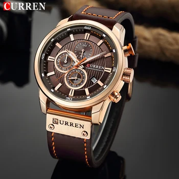 

CURREN 2017 NEW rose gold Pointer relogio masculino Luxury Brand Analog sports Wristwatch Quartz Business Watch Men 8291