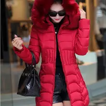 Новинка, Женская куртка, зимнее пальто, утолщенное, тонкое, женское, воротник из искусственного меха, длинное пальто, женская парка, зимнее пальто, большой размер L-4XL