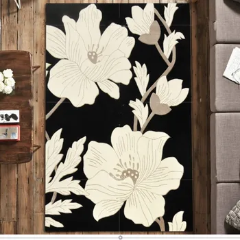 

Modern Chinese style pastoral carpet , 80% wool content big size living room ground mat , bedside rug home decoration carpet