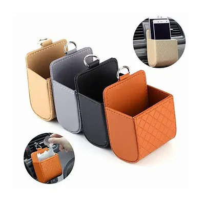

Creative Car Seat Back Tidy Organiser Mini Pocket High Quality PU Auto Travel Storage Bag PureColor Simple Design Holder Hanging