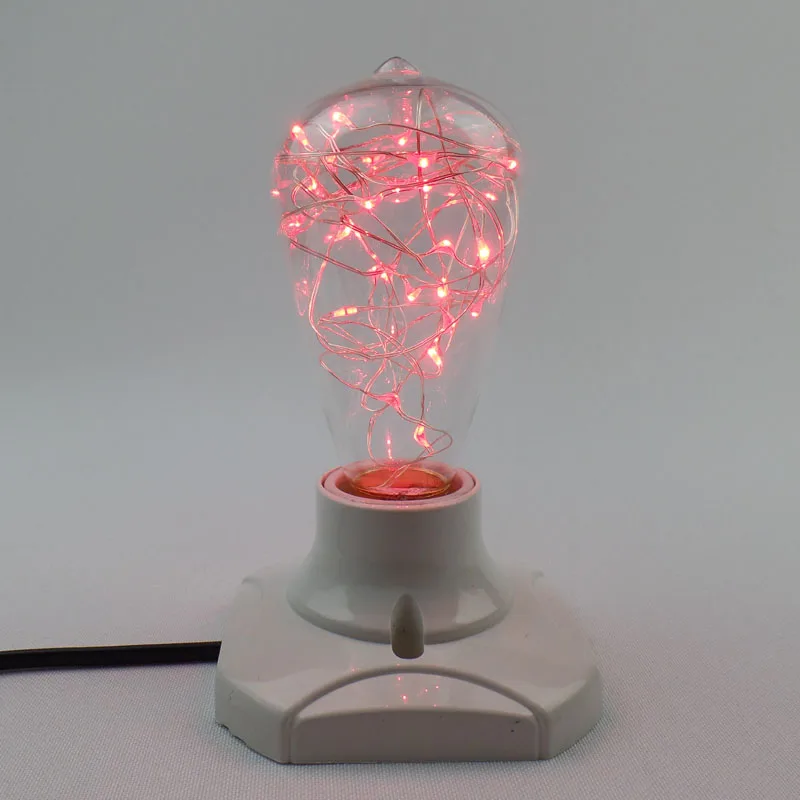 E27 светодиодный RGB Edison Звездная Фея струна красочная лампочка AC 90-260 V Рождество Ретро Рождественский Декор свет для гостиной спальни