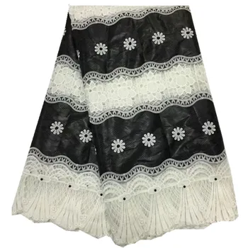 

African Prints Milk Silk Lace Fabric High Quality For Dress New Nigerian Guipure Lace Cord Cotton Fabric for wedding WKS57-79