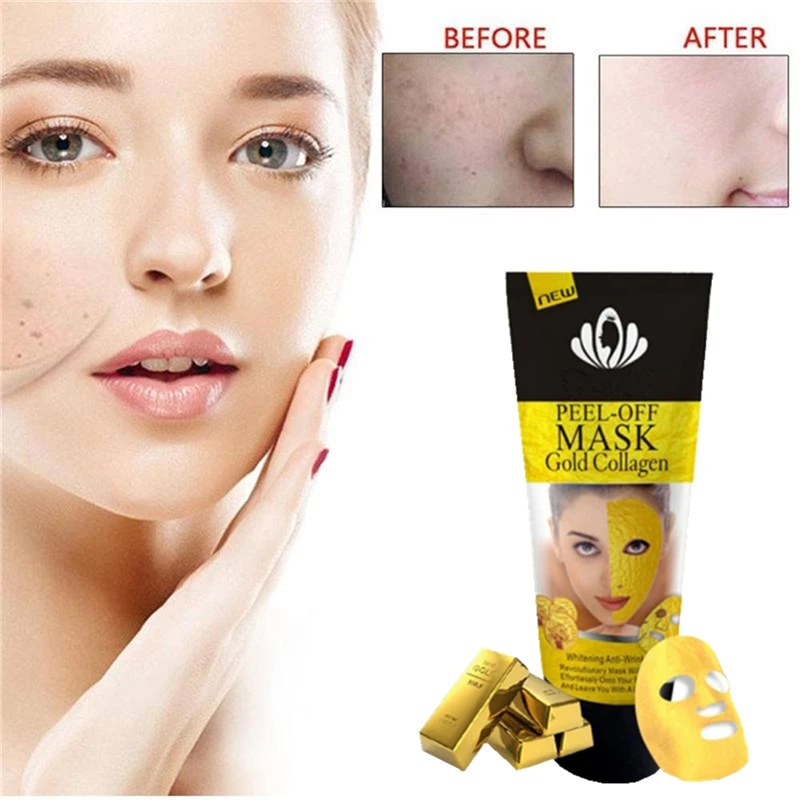 

Shrink Pores Remover Nose Mask Moisturize Gold foil Face Mask Peeling Off Acne Treatment Hyaluronic acid Deep Cleansing Skin