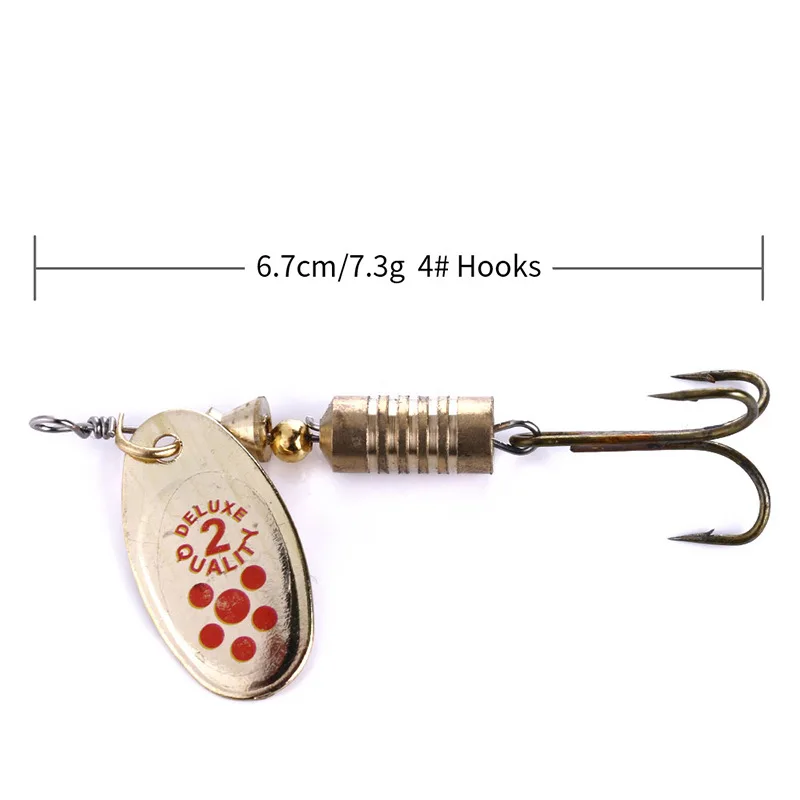 

VISSEN 2 pieces Fishing Hook Metal road bait lure rotating sequins bait hard bait