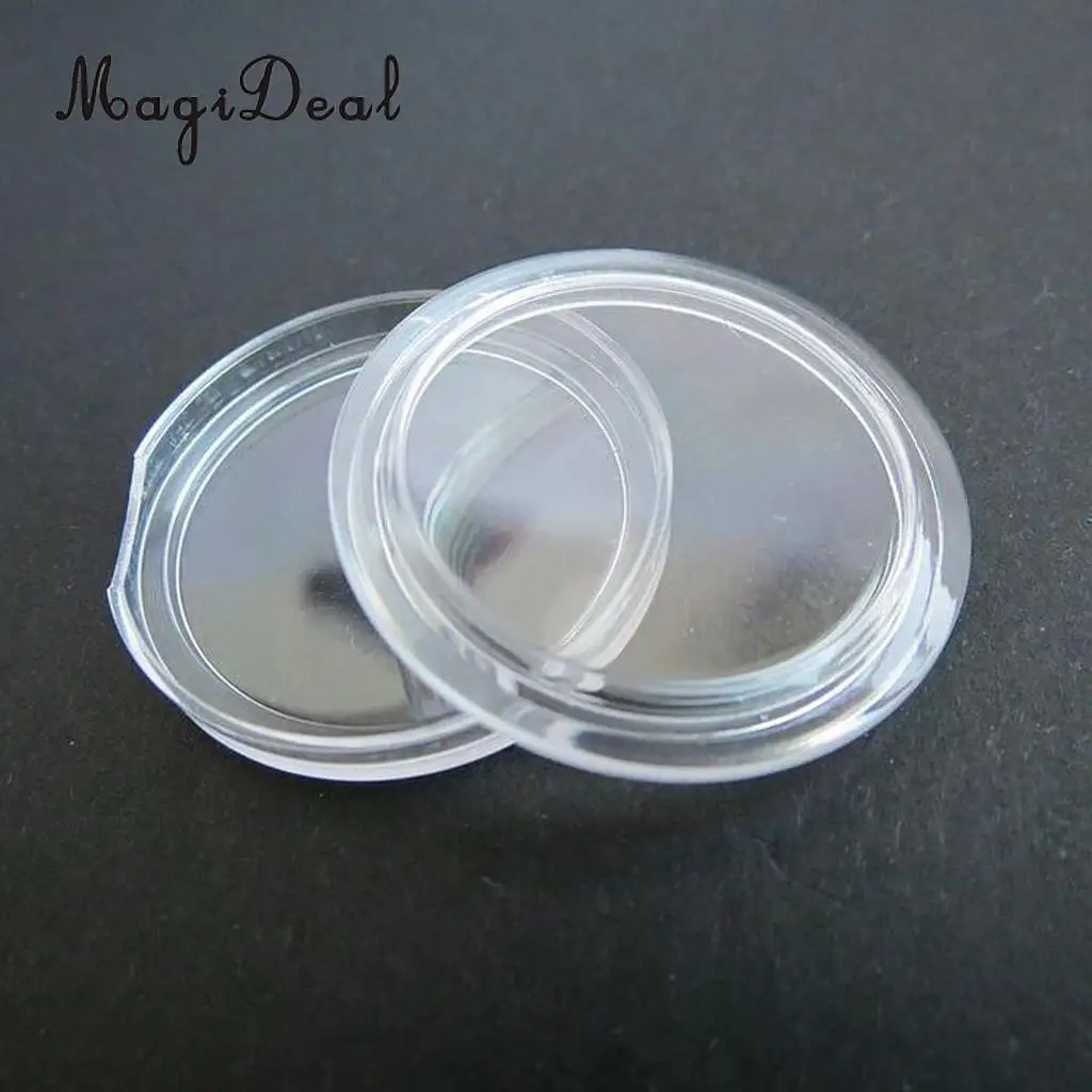 MagiDeal 100Pcs/Set Clear Coin Capsules Containers Boxes Holders for Children Kids Novelty Gift 26mm