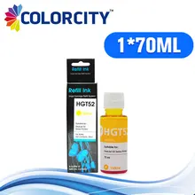 1 шт. 70 мл Желтый пополнения чернил GT52 HGT52 специальный краситель чернил для hp deskjet GT серии GT5810 GT5820 твердочернильный картридж системы