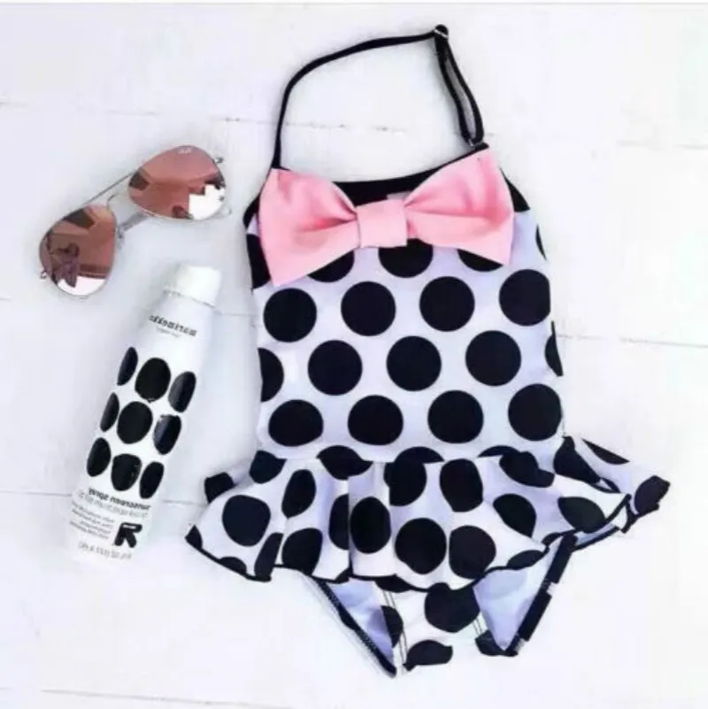 

Kids Baby Girls Bow Dot Bikini Beachwear Tankini Bathing Suit Swimwear Swimsuit