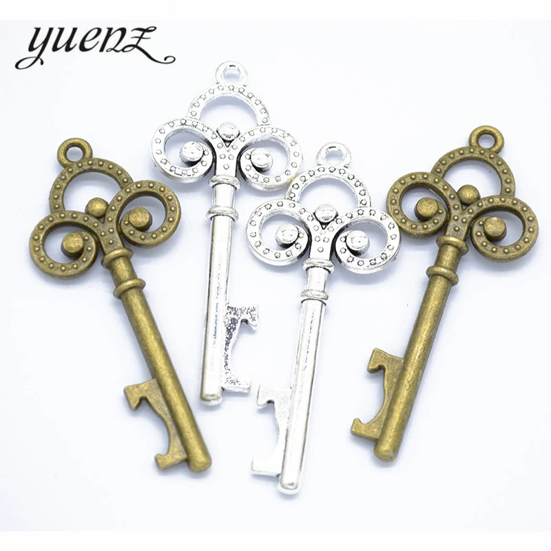 YuenZ 2pcs Vintage Charms Keys Pendant Key Fit Necklace DIY Metal Jewelry Making 66*28mm O266 | Украшения и аксессуары