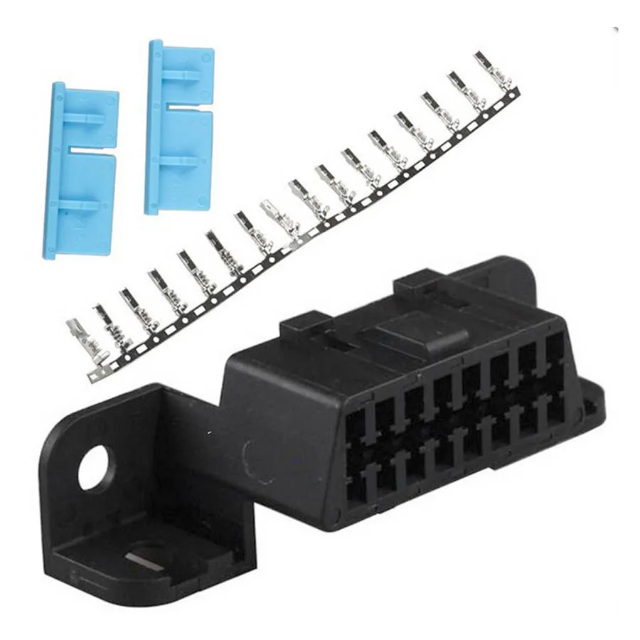 16pin женский угловой разъем 16 pin Obd2 Obd 2 гнездо для провода &quotМама&quot Ii адаптер