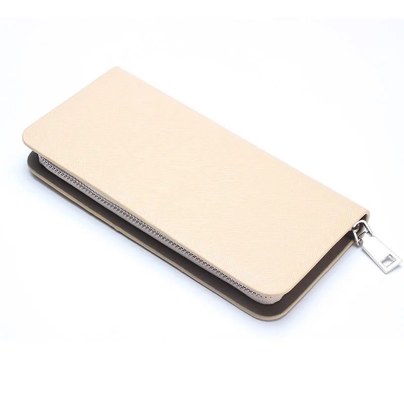 

Portable Business Men Solid PU Leather Long Wallet Cash Purse Casual Wallets Zipper Clutch Bag MUG88