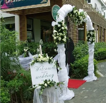 

Beach Wedding Centerpieces Favors Elegant White Organza Tulle Voile Sheer Yarn For Wedding Decorations Props Supplies 59"X110 M