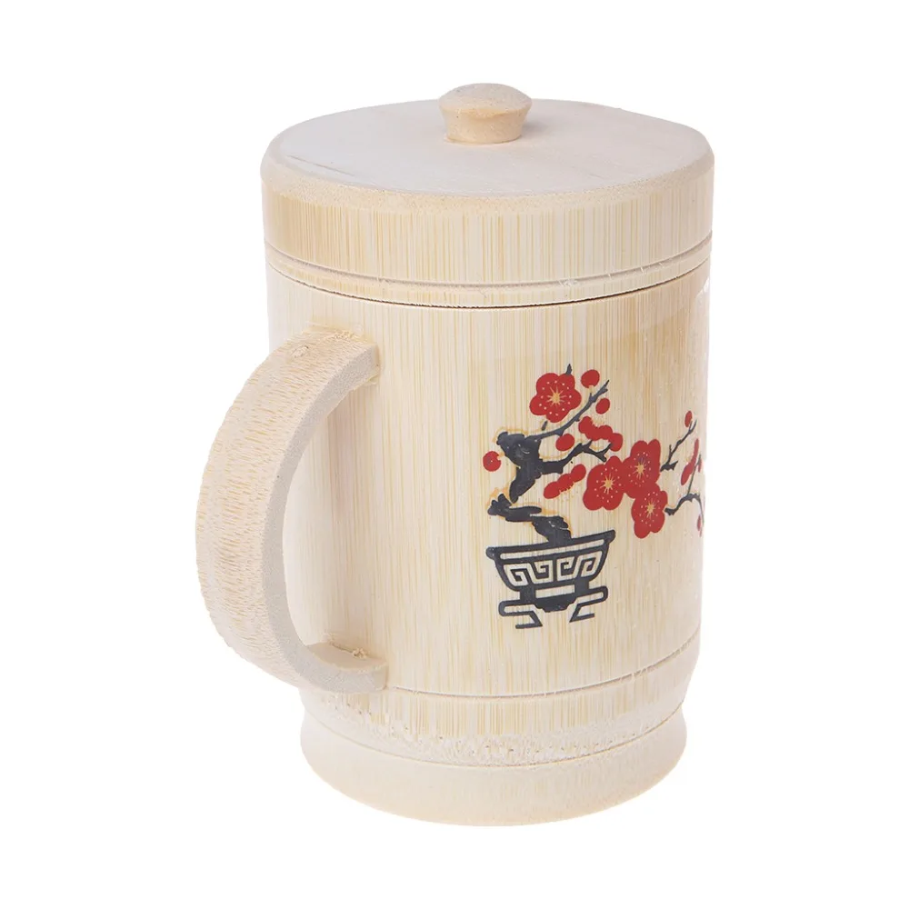 1 шт традиционная китайская живопись чайная чашка ручной работы Природный бамбук, чашка с крышкой набор для чая вода цвет случайный