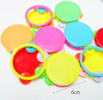 

4pcs Colorful Tambourine Mix Musical Toys Boys Girls Noise Maker Birthday Party Pinata Fillers Lucky favors gift Prize novelty