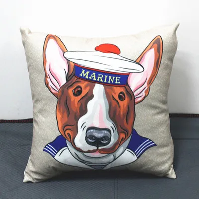 

Labrador Huskies Bull Terrier Dog Pet Cushion Cover Bow Tie Gentle Style 40X40cm Soft Pillow Cases Bedroom Sofa Decoration