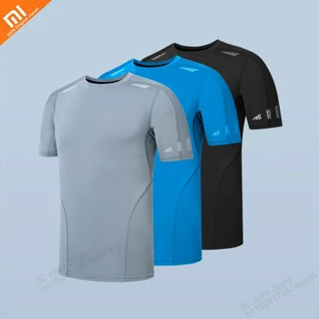 

Xiaomi mijia men's breathable and quick-drying tight-fitting T-shirt fitness training sportswear summer short-sleeved smart