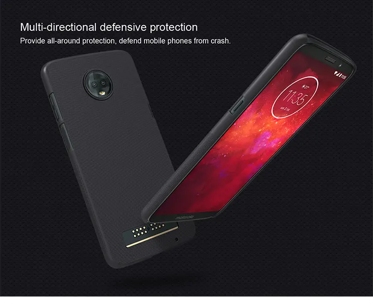 NILLKIN Super Frosted Shield High-quality Exquisite Protective Case for Motorola MOTO Z3 and Z3 PLAY Smartphone
