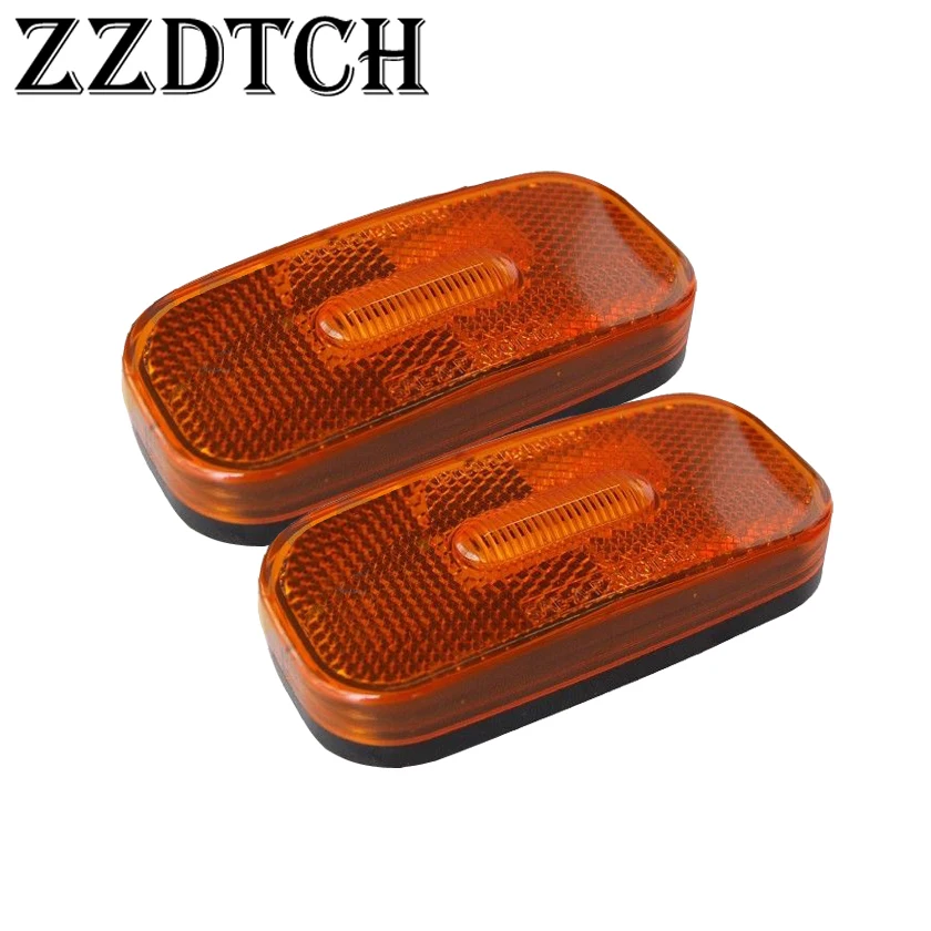 ZZDTCH 10 шт. 10-30 в 2 Led Грузовик Боковые габаритные огни Vans тормозной фонарь для грузовика