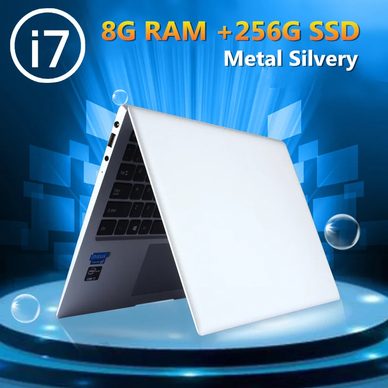 

15.6" i7 8GB RAM 512GB SSD Metal Windows10 cpu Intel i7-6500U UItraBook Thin Silver AZERTY Spanish Russian Keyboard back light