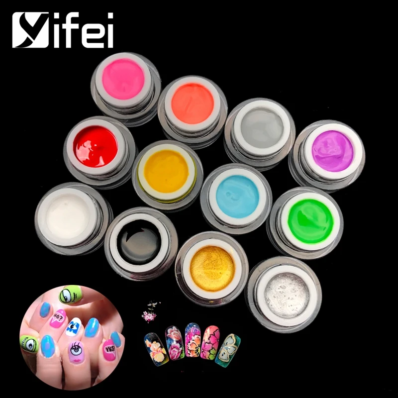 Buy YIFEI Charming Acrylic Painting Gel 12 Colors
