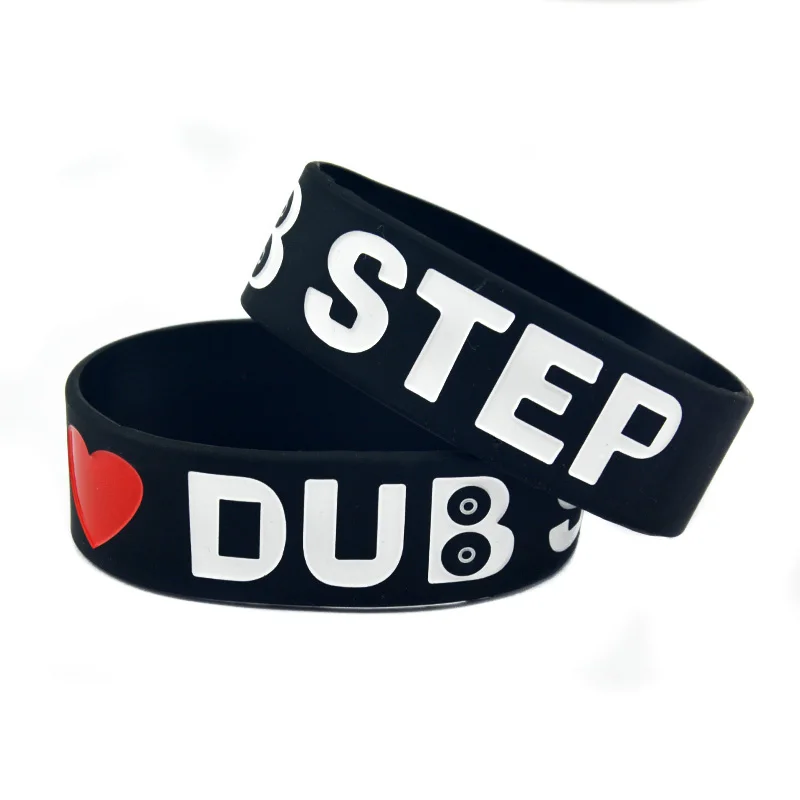 1 шт Love DUB шаг силиконовый резиновый браслет Черный и белый|Браслеты с шармами| |
