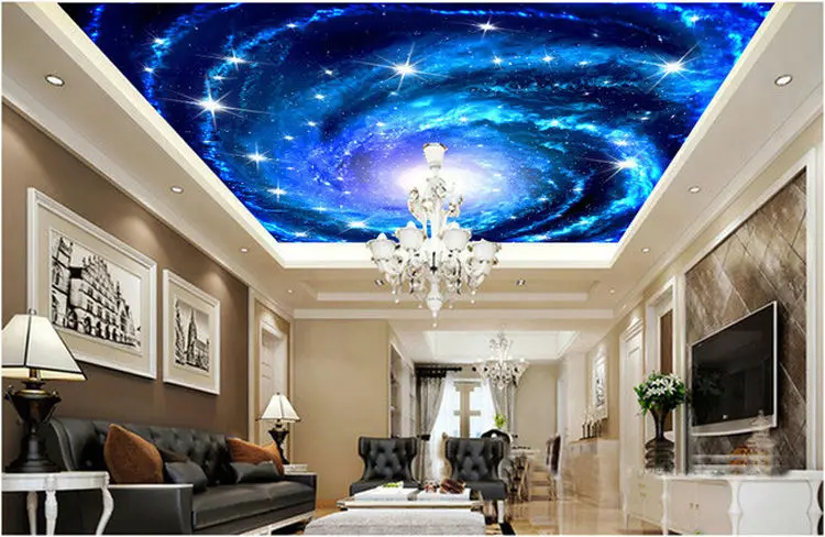 Очаровательные галактические фото обои 3D обои Звездная ночь потолок спальня Детская комната Декор свадебное украшение уникальная настенная роспись