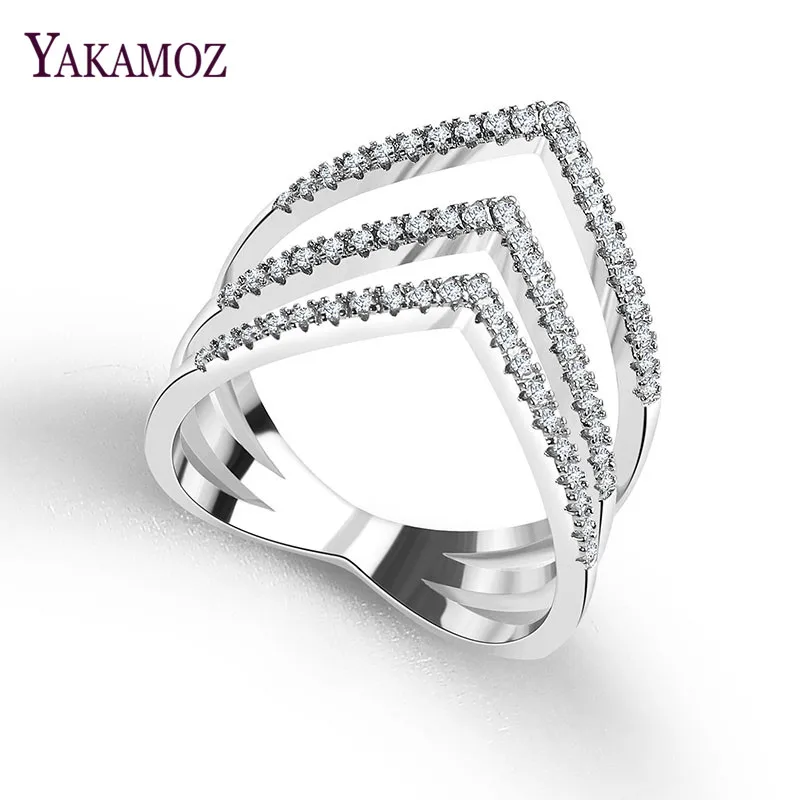 2017 fashion female wedding rings rose gold and silver color white zircon inlayed crystal ring elegant - Rose Shaped Wedding Ring 2017 fashion female wedding rings rose gold and silver color white zircon inlayed crystal ring elegant - Rose Shaped Wedding Ring