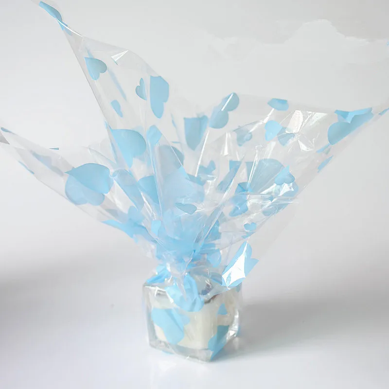 50 шт/партия маленькие подарочные конфетки в обертке подарочная упаковочная бумага пластиковая упаковочная бумажная коробка декоративная бумага прозрачный в форме сердца 45 см