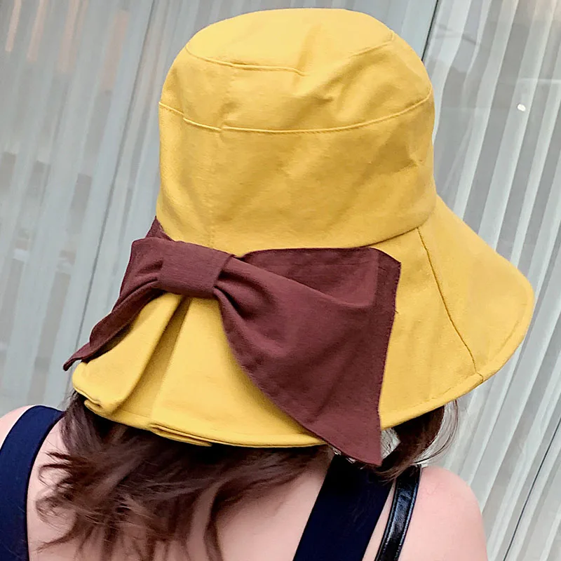 sun hats for women summer hat women beach hat summer women bucket hat bow  (15)