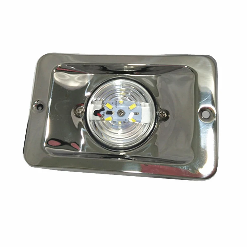 

12V Marine Boat Yacht LED Navigation Light Square Stainless Steel Boat Rear Tail Lamp Waterproof