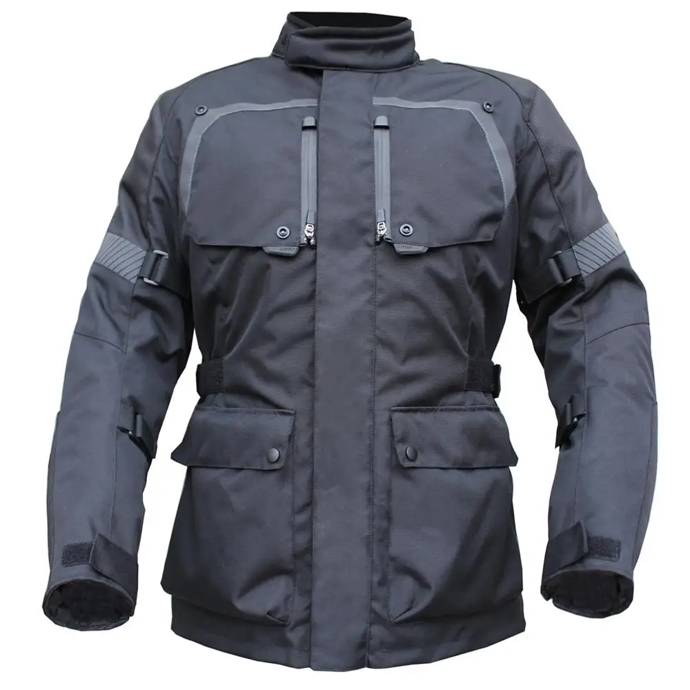 LYSCHY мотоциклетная куртка ветрозащитная Мужская мотоциклетная одежда костюм для мотокросса куртка и брюки мото куртка защитное снаряжение броня - Цвет: Черный