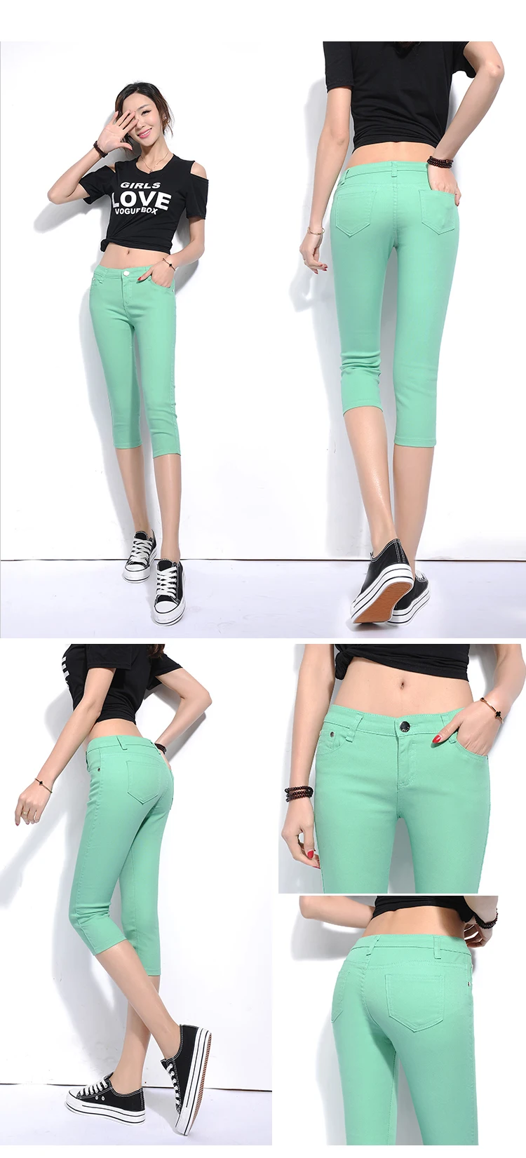 Summer new pants pants female summer pencil pants autumn Korean casual shoes pants feet small short pants (15)