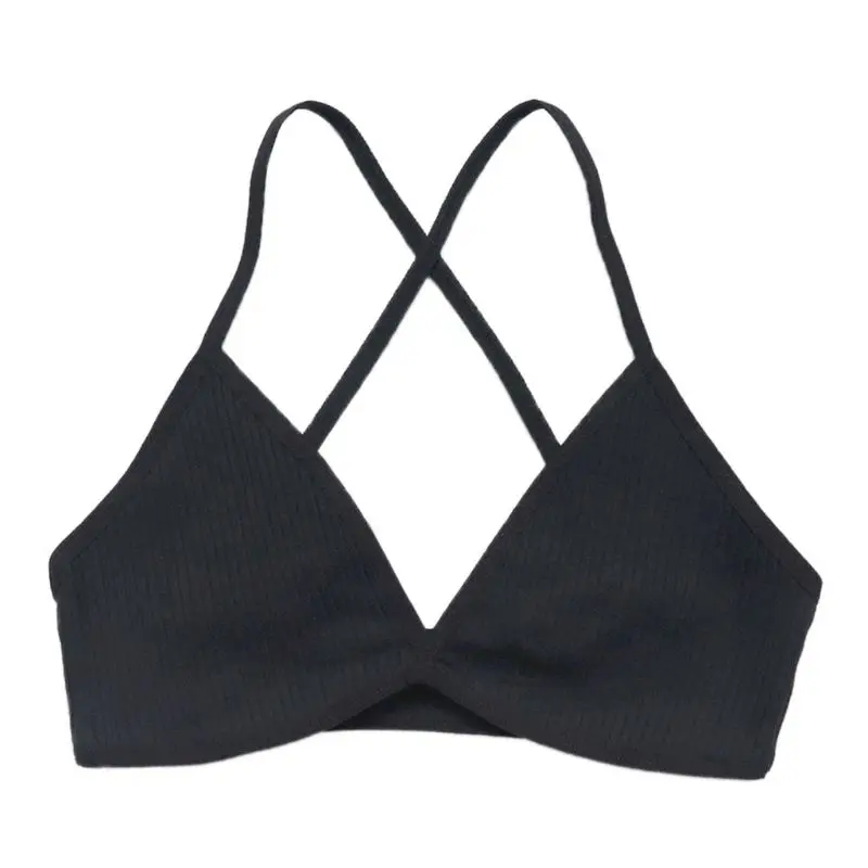 

Young Girl Ultra-Thin Underwear Cotton Solid Color Strappy Training Bra Wireless